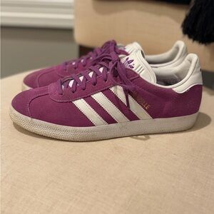 ADIDAS Gazelle Women's Suede Sneakers in Purple and White